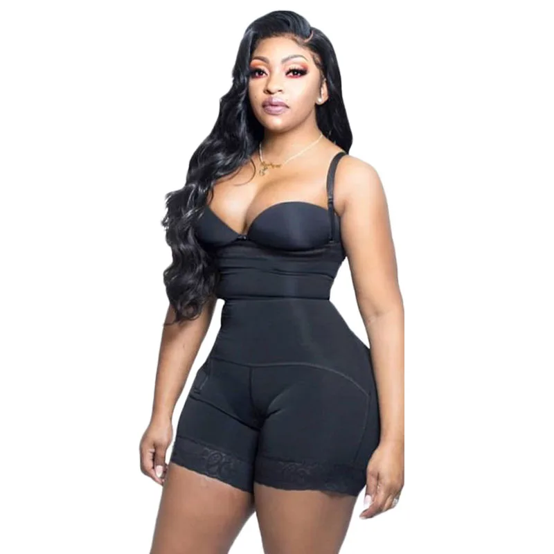 High Compression Natural Butt Lifting Effect Bodysuit Faja  Seamless Shapewear With Thin Straps Reductive Girdle Woman