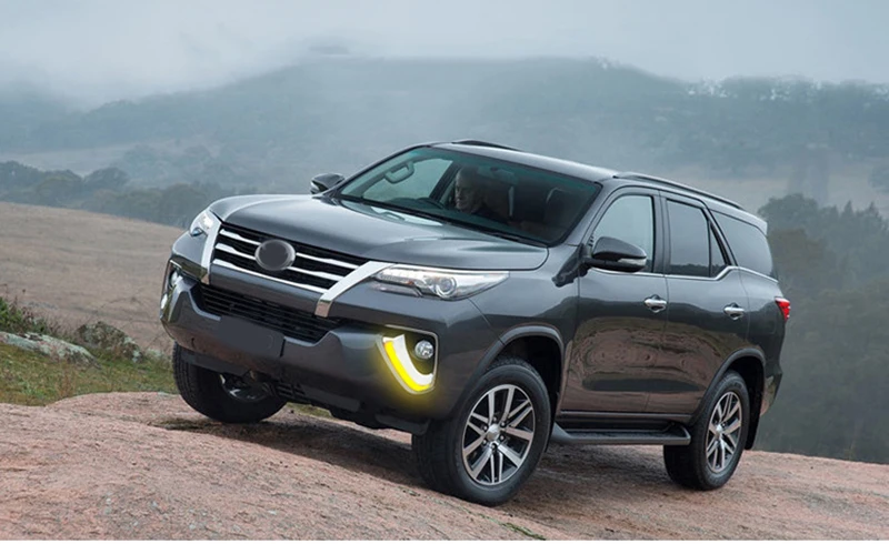 Дневной свет для Toyota Fortuner 2015 2017 белые дневные ходовые огни DRL передние
