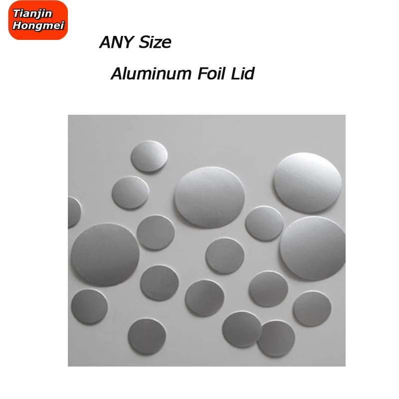 1000pcs Induction Seal Liner Customized Size Plastic Laminated Aluminum Foil Lid For PP PET PVC PS ABS Glass Bottles