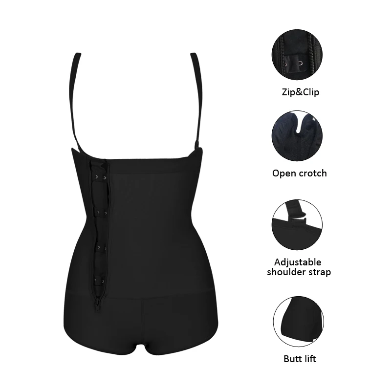 

Burvogue Clips or Zip Full Body Shaper Women Waist Trainer Slimming Shapewear Butt Lifter Tummy Control Waist Shaper Underwear