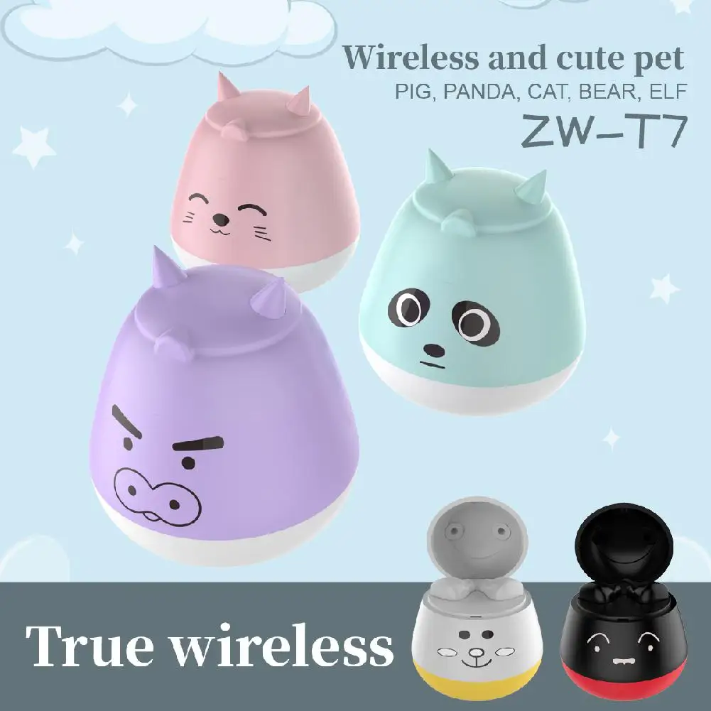 BEESCLOVER TWS Bluetooth 5 0 наушники милые Мультяшные настоящие Беспроводные спортивные
