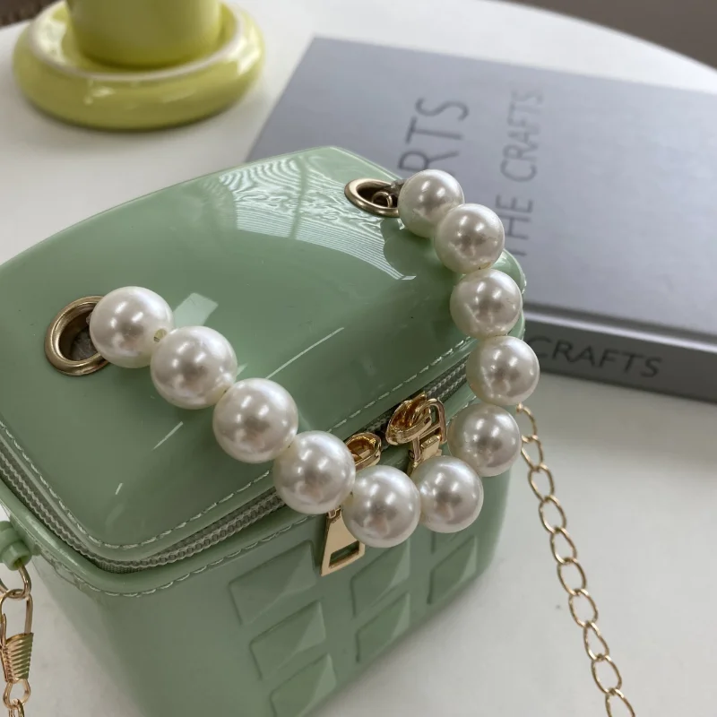 

Candy Color Plaid Shoulder bags For Women 2021 Casual Mini Square Box Messenger Bag Chain Fashion Crossbody HandBags