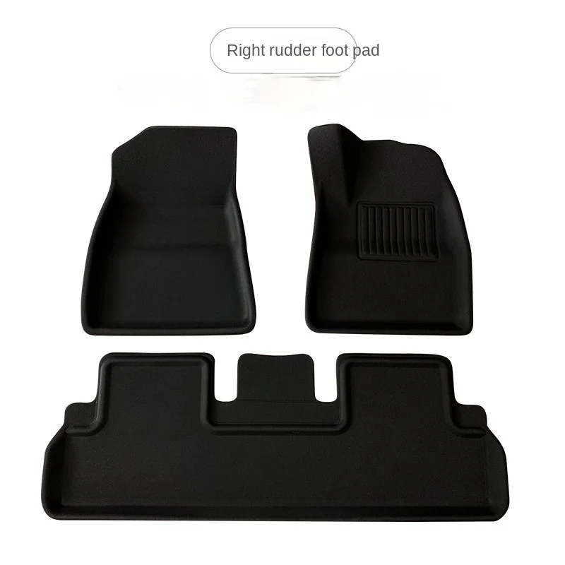 

3PCS For Tesla car waterproof non-slip floor mat modified car accessories Fully surrounded special foot pad
