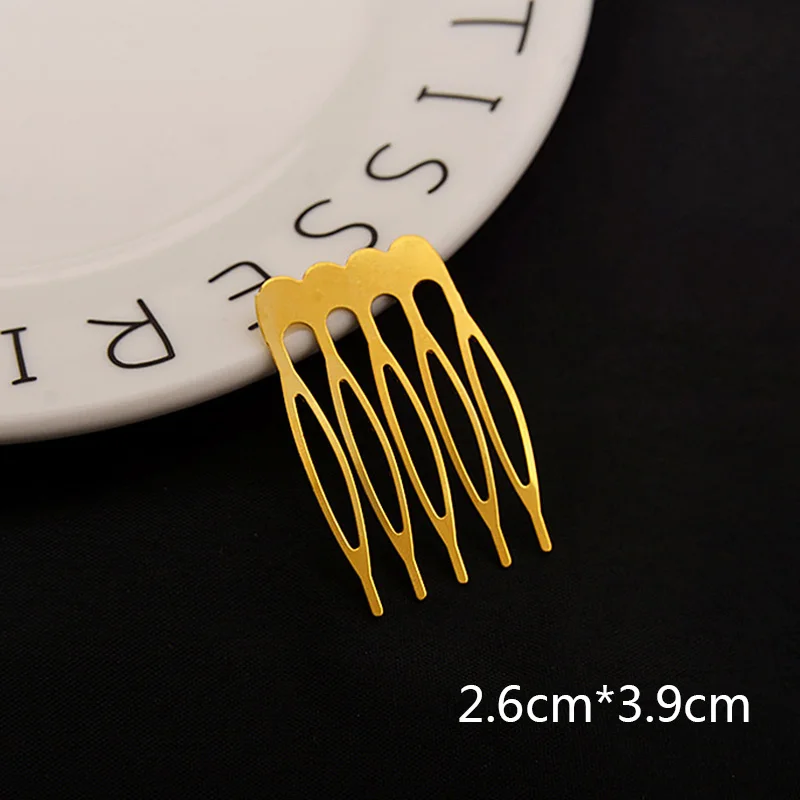 Металлическая расческа для волос с 5/10 зубцами бронзовые заколки когти-шпильки