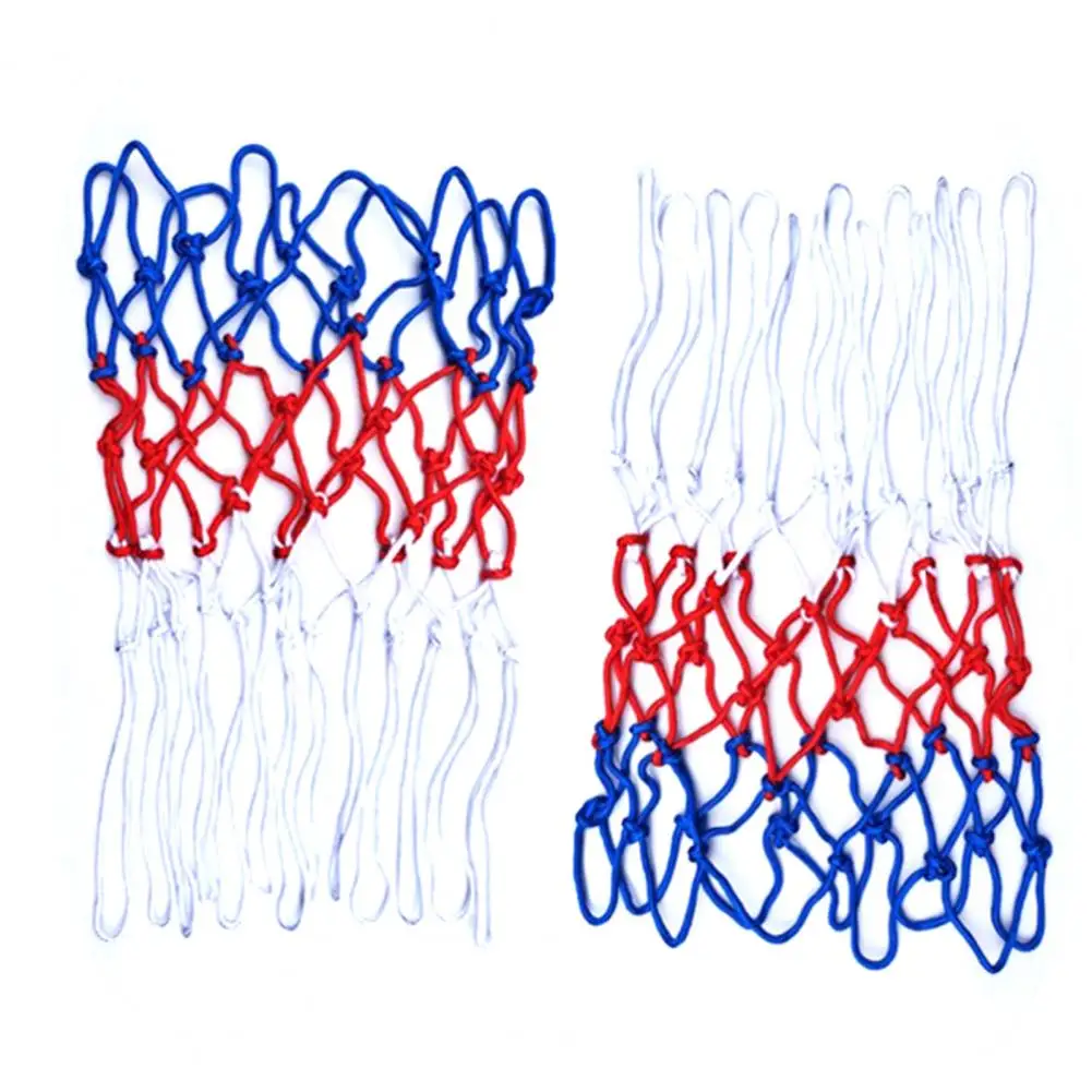 

2Pcs Durable Basketball Goal Net Professional Braided High Strength Nylon 13 Buckles Bold Basketball Hoop Net Sport Supplies