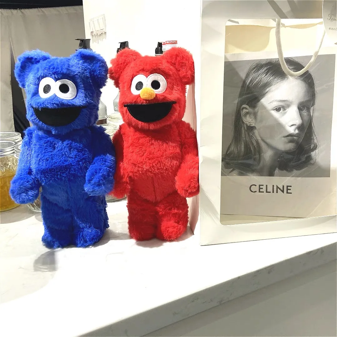 

Игрушка плюшевая Bearbrick 400 X Сезам улица, модная коллекционная игрушка Bearbrick 28 см