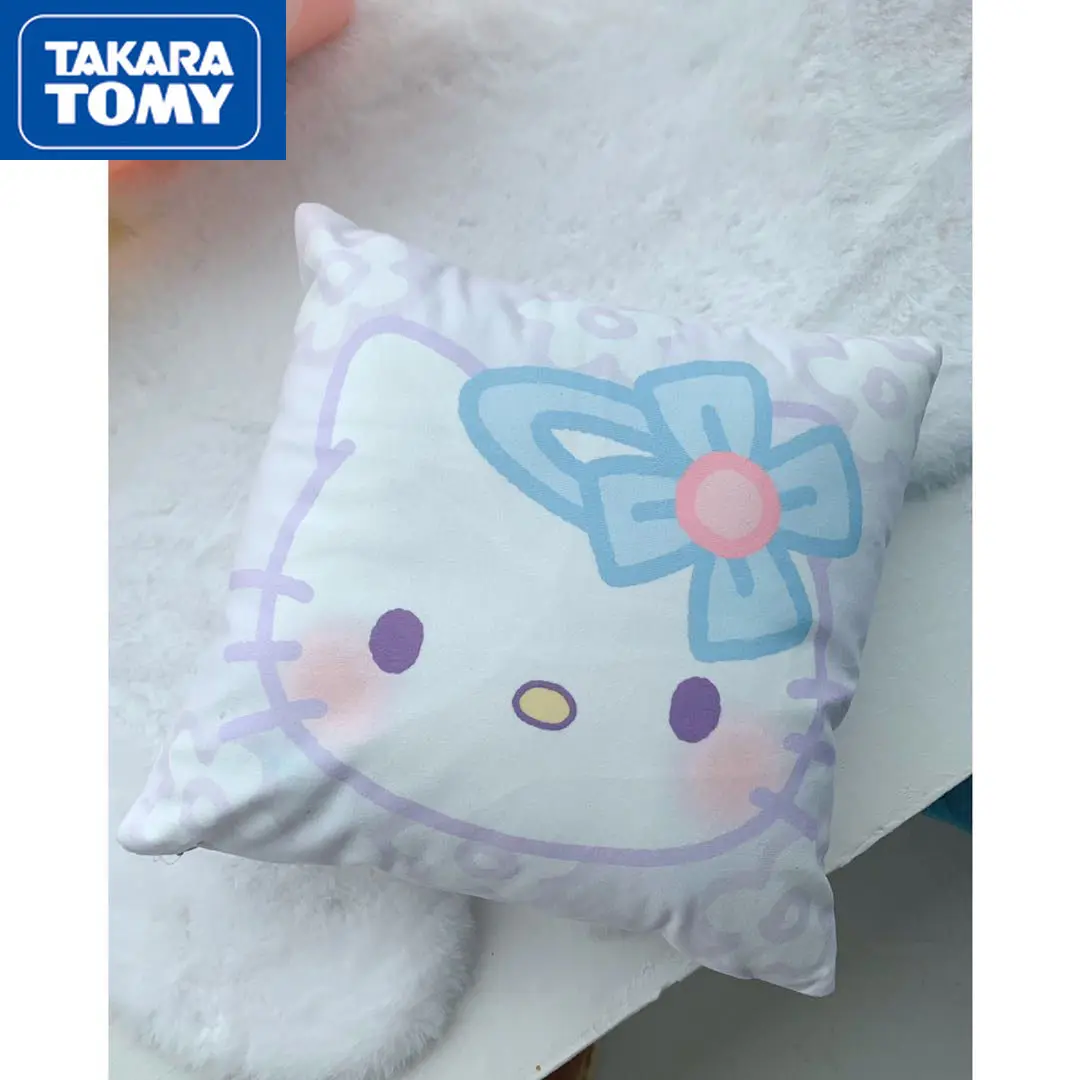 

TAKARA TOMY fashion cartoon Hello Kitty made cute pillows for girls with high-quality heart-shaped cushions
