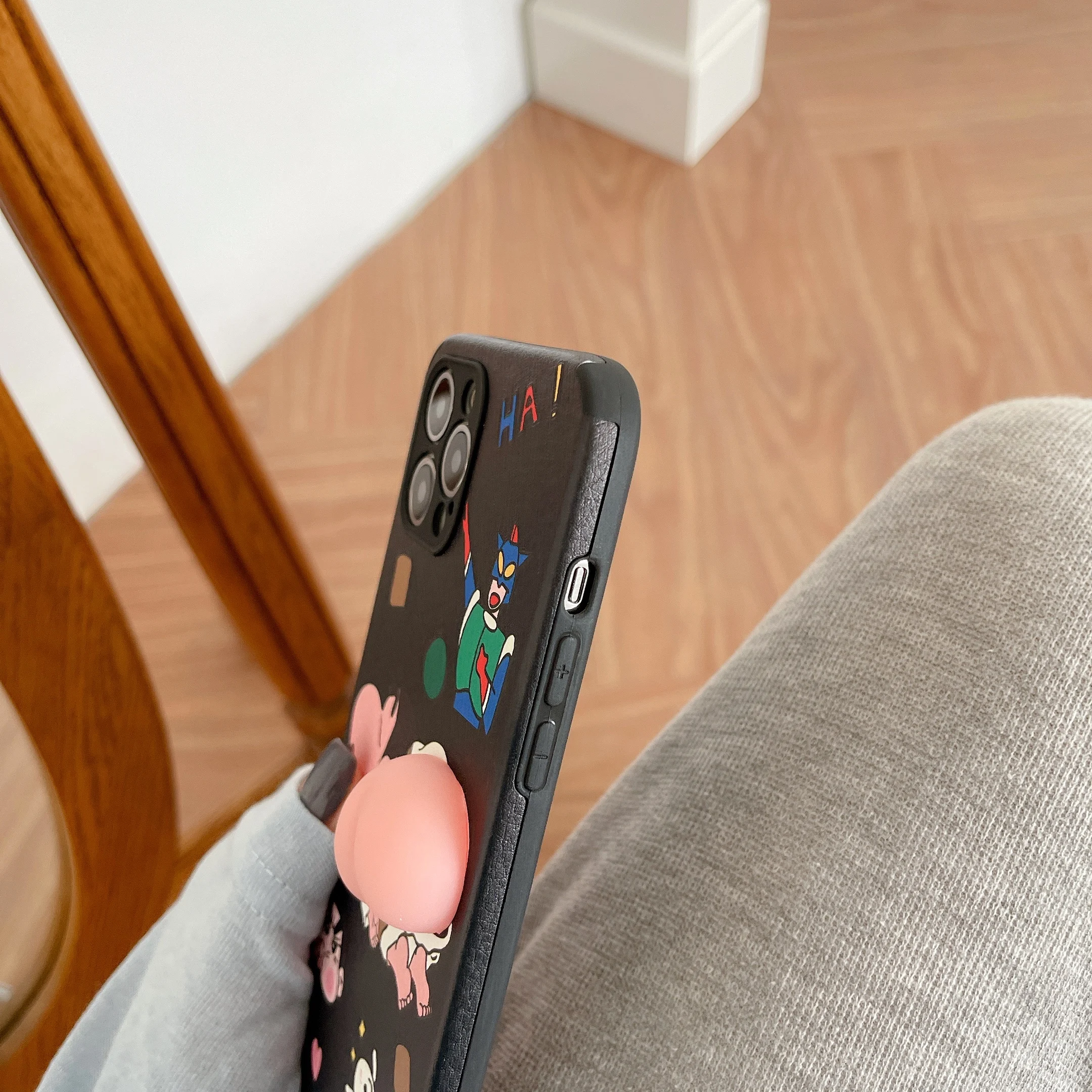 

3D Cartoon Shin Decompress Pinch Peach Arse Soft Phone Case for IPhone 8 7 Plus XR 11 Pro XS MAX 12 Mini Huawei P40 Xiaomi 11
