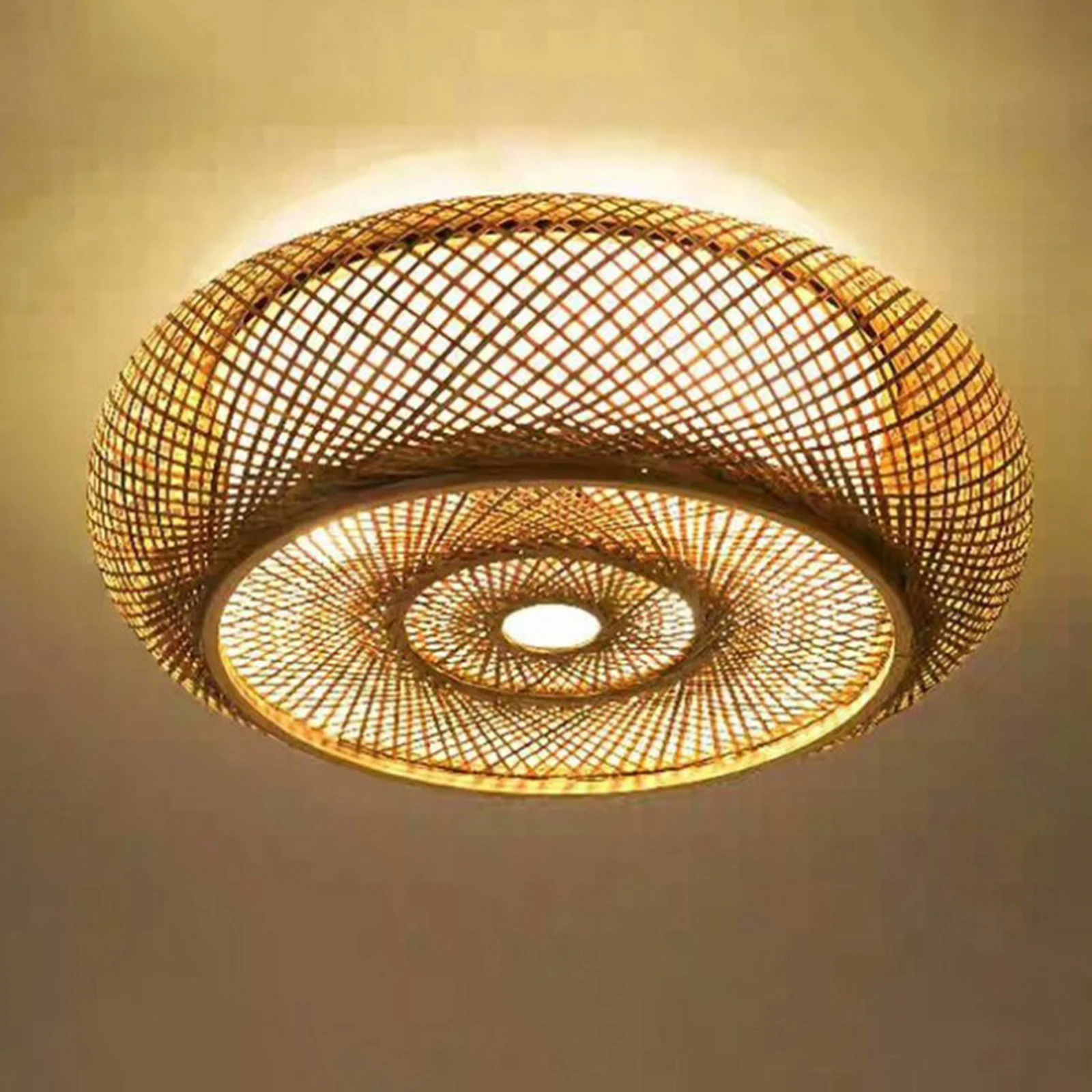 

Rattan Bamboo Weave Ceiling Lamp Shades Pendant Lampshade Room Light Shade