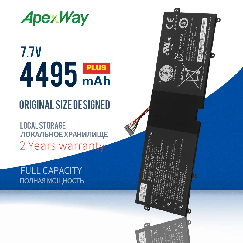 

Аккумулятор Apexway 4495 мАч 7,7 В LBP7221E для LG Gram 13Z940 13ZD960 15ZD950 13ZD940-GX58K 14Z950 14Z950-A EAC62718301 LBG122VH
