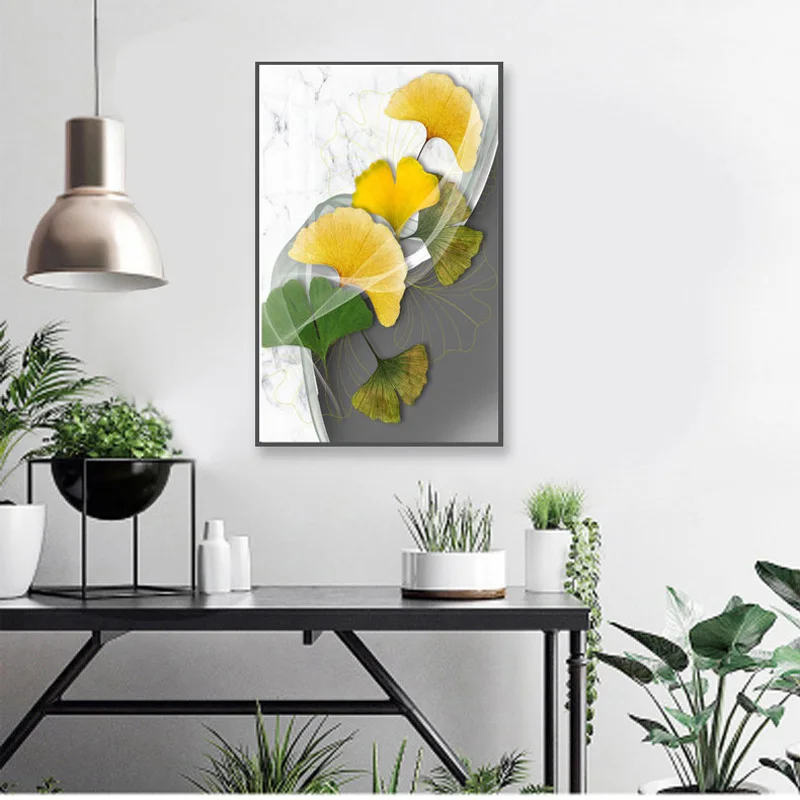 

Canvas Poster Ginkgo Leaf Prints Modern Home Bedroom Decor Abstract Wall Art Picture Decoration Painting For Living Room Posters