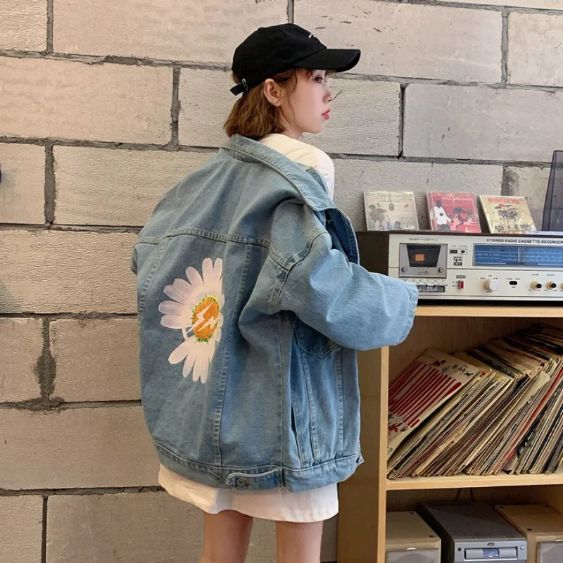 Джинсовая куртка Женская свободная Корейская bf wind 2020 Весна ins чистая красная