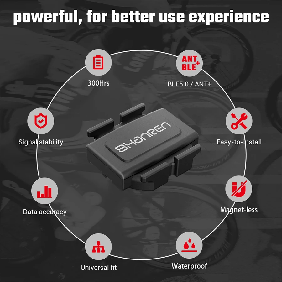 

SHANREN ANT+ BLE Bluetooth Dual Wireless WATERPROOF powermeter bicycle computer speed cadence sensor power meter road mtb bike