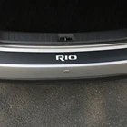 Защитные наклейки из углеродного волокна для автомобиля Kia Rio 3 4 K2 K3 X-Line Декоративные наклейки для заднего бампера автомобиля защитные аксессуары для багажника