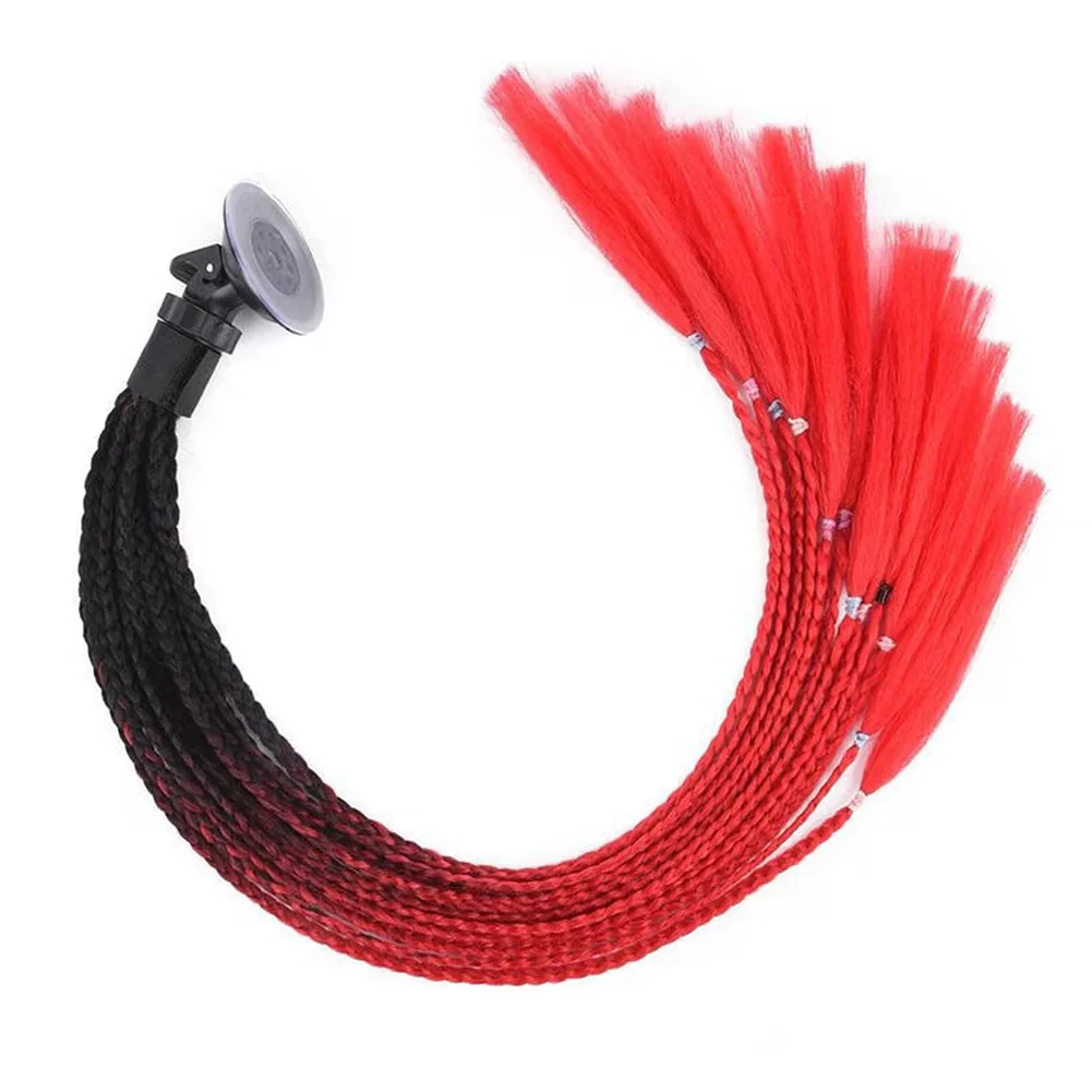 

Motorcycle Helmet Braids Dreadlock Ponytail Gradient Ramp Braids Freestyle Punk Suction Cup Biker Helmet Decoration Accessories