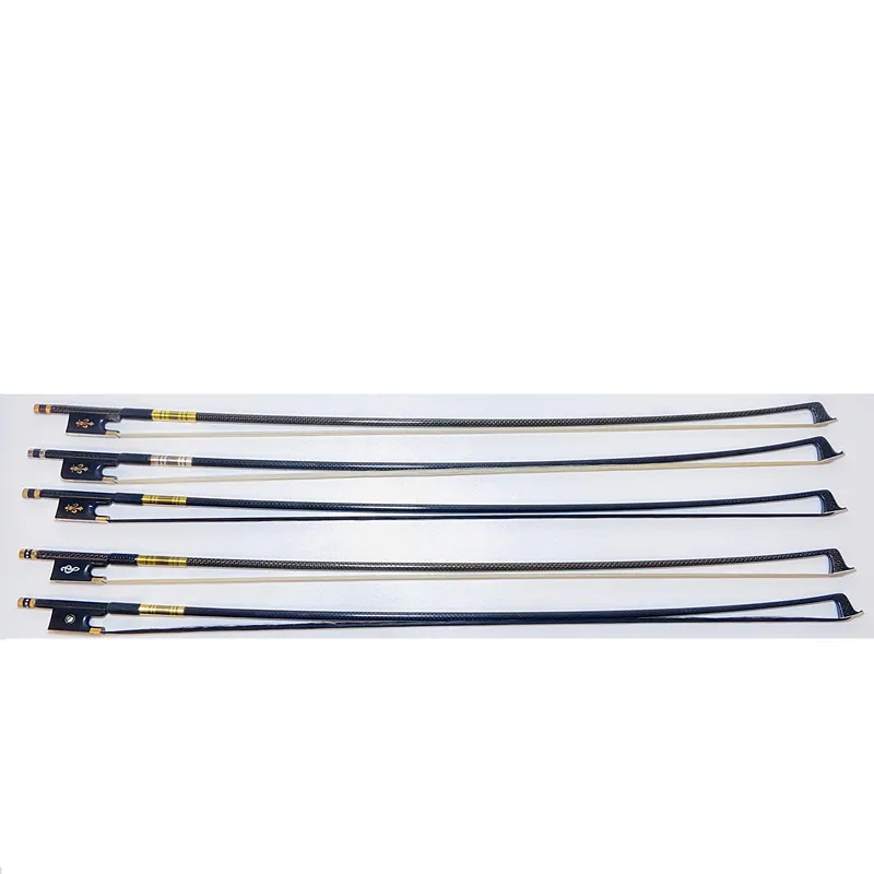 New Professional Carbon Fiber Various Styles Violin Bow 4/4 - 1/4Full Size Ebony Wood Natural Hair | Спорт и развлечения