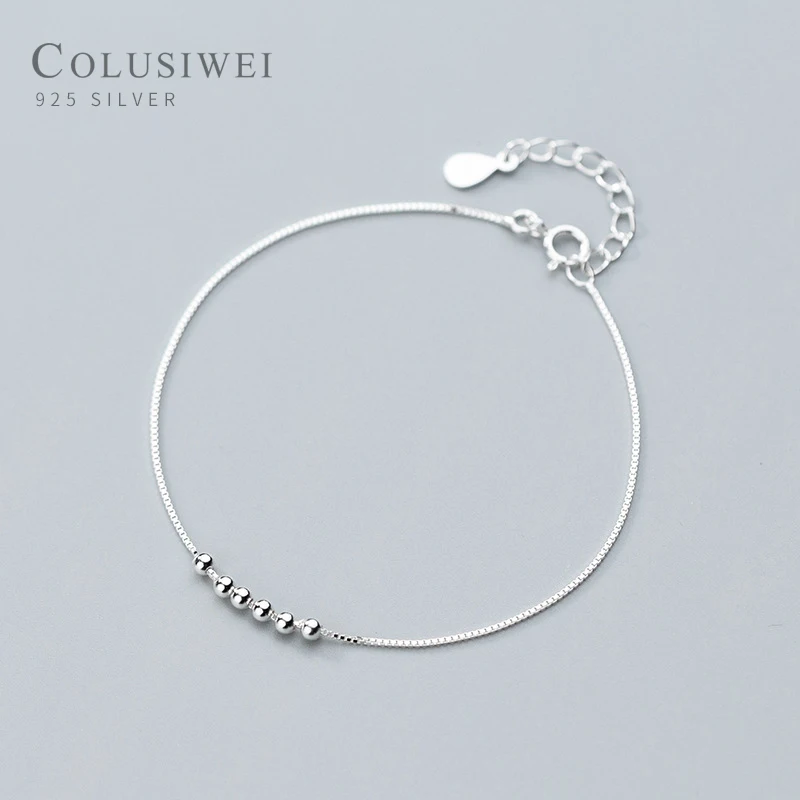 Colusiwei Лидер продаж Цвет Серебряный Мелкий Бисер браслет цепочка для женщин