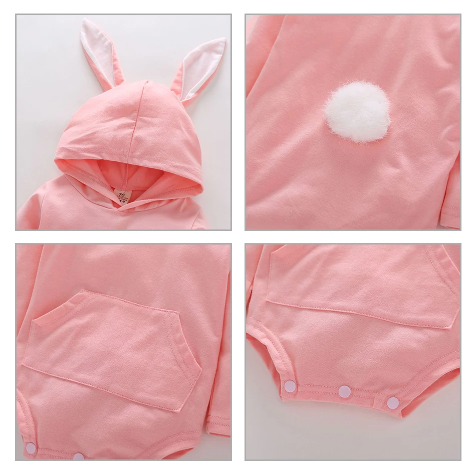 

Children Climbing Suit 2020 Newborn Clothes Cotton Age 0-3T Rabbit Style Autumn Long Sleeve One-Piece Garment Baby Romper