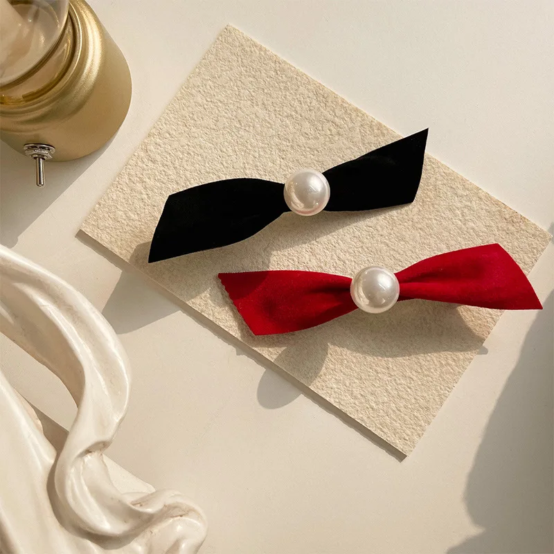 

2021 весенние заколки для волос «Утконос», заколка-пряжка с бантом для девочек, заколка для волос с черной, красной бабочкой, женская заколка д...