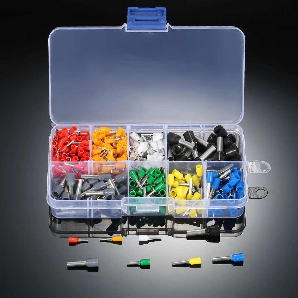 400 шт. Изолированный Шнур концевые клеммы провода медный обжимной соединитель AWG22