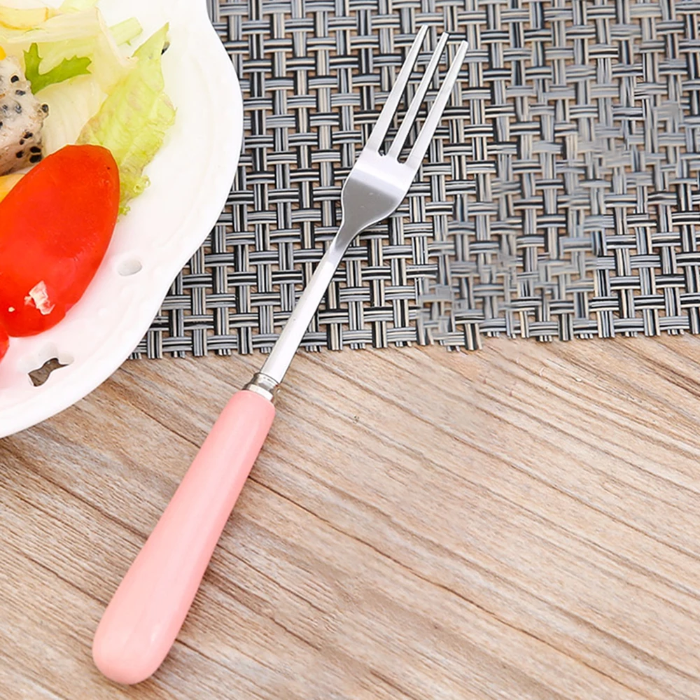 1 шт. кухонная вилка для фруктов десертная из нержавеющей стали домашняя