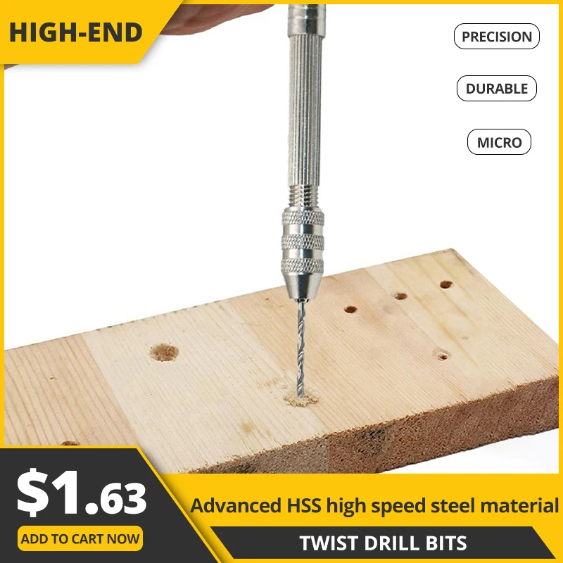 

HSS Twist Drill Bits High Quality 21pcs Mini Micro Drill Bit Set Aluminum Hand Drill With Keyless Chuck Hand Drill Manual Tool