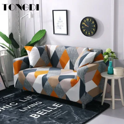 TONGDI эластичный чехол для дивана с принтом мягкий элегантный современный стрейч