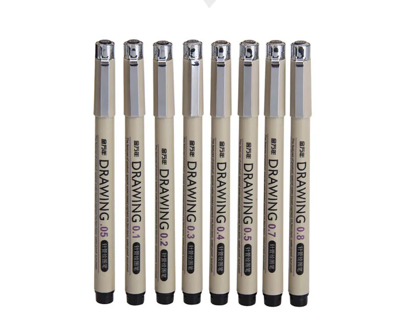 8 шт./компл. иглы пера дизайн эскиз ход ручка комических аниме Водонепроницаемый