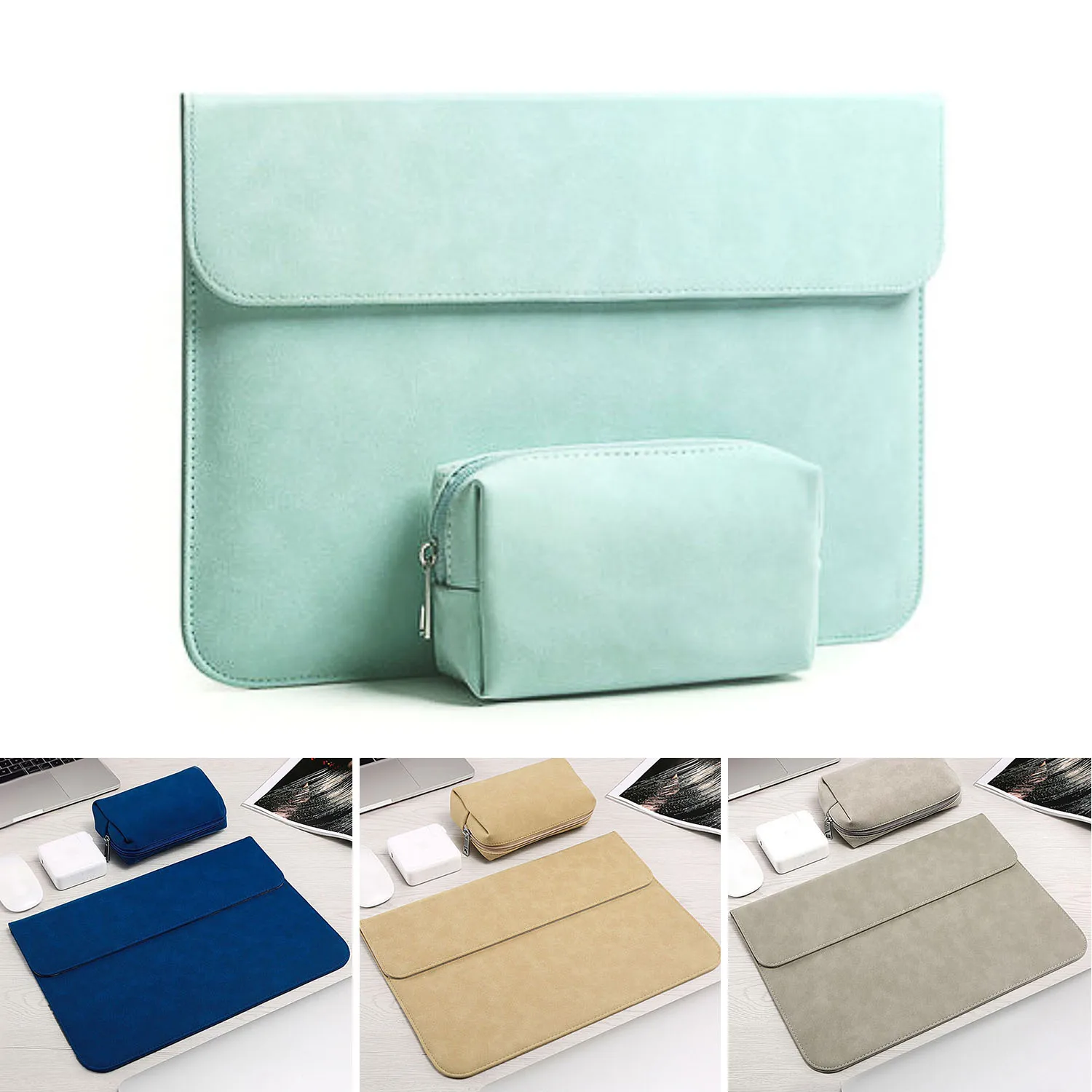 Чехол из ПУ кожи для ноутбука с зарядным устройством чехол Apple Macbook Samsung Huawei Xiaomi HP