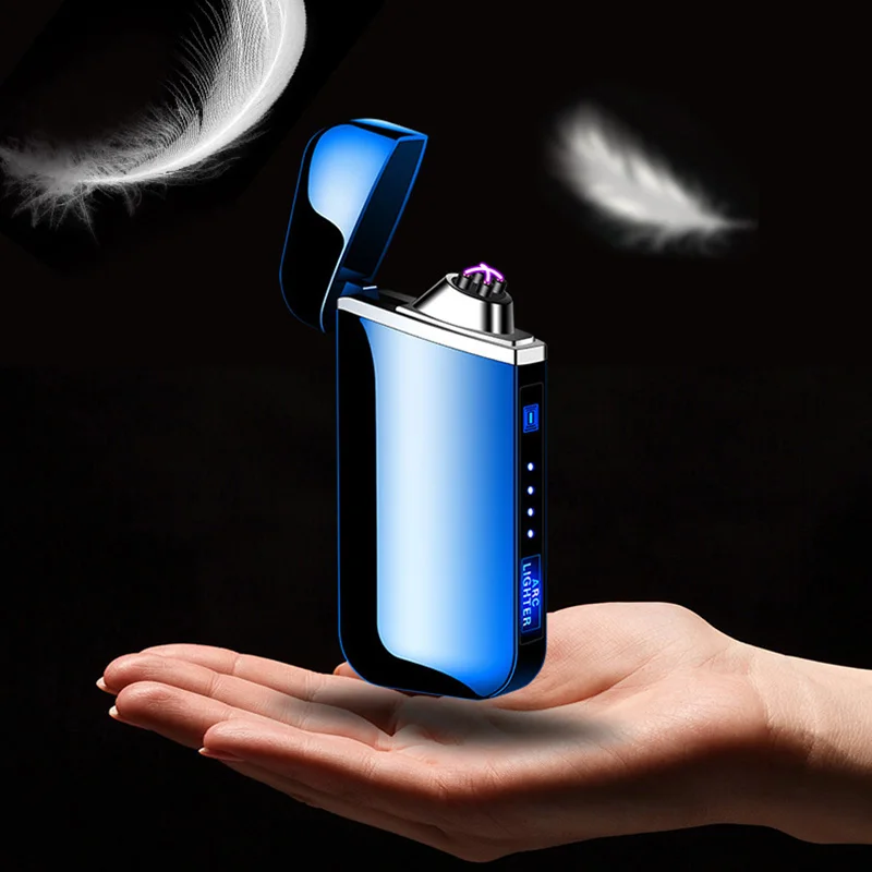 USB перезаряжаемая Электронная зажигалка с тройной индукцией ветрозащитная