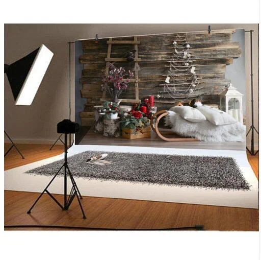 Рождество Фоны для фото студии дерево лестница фон на заказ с носков