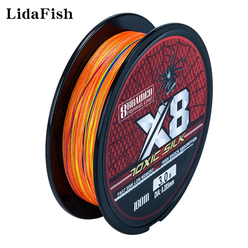 

LIDAFISH New Super Strong PE Braided Fishing Line 8LB-100LB Japanese Multifilament Line Smooth Carp Fishing Tackle