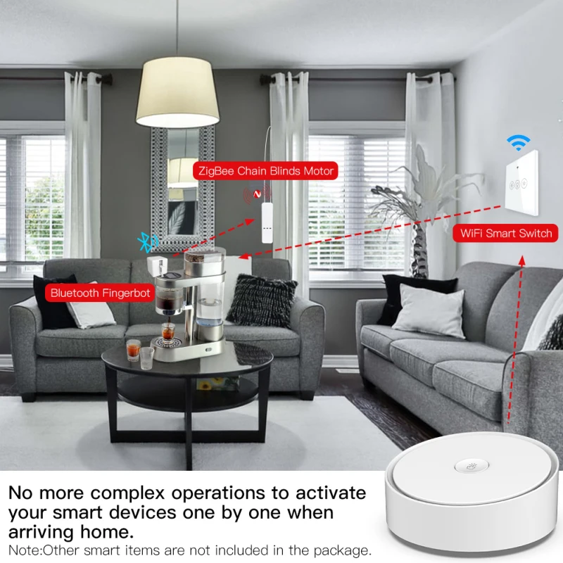 

Smart Multi-Mode Gateway ZigBee WIFI Bluetooth Smart Home Wireless Gateway Voice Control for Alexa Google home smart life APP