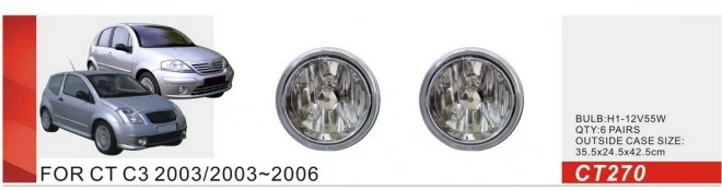 

Qirun fog lamp assembly lights+covers+wires+switch for CITROEN C3 2003-2006