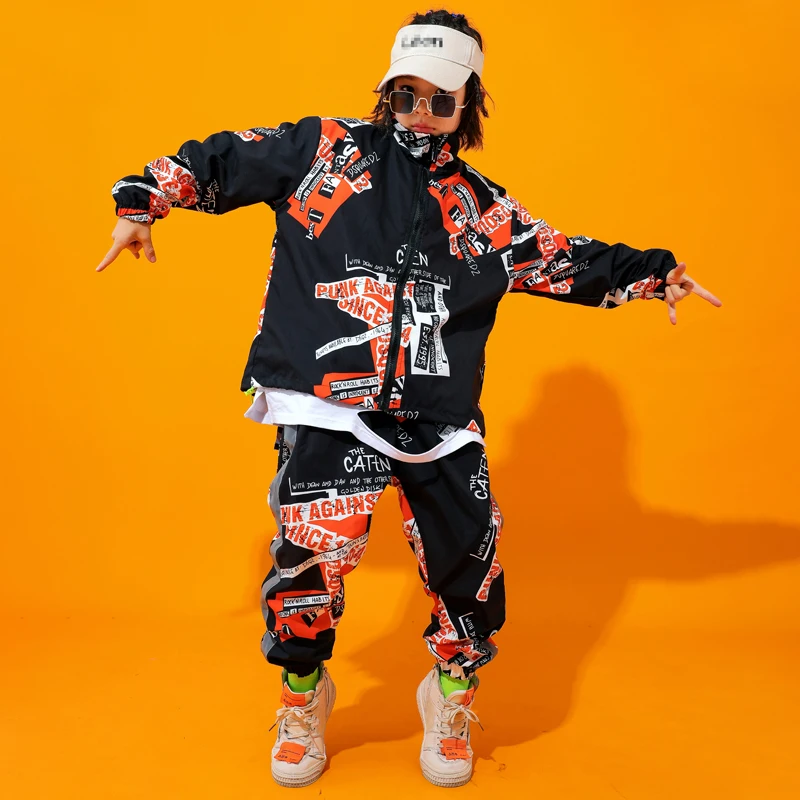 Children'S Street Dance Costumes Hip Hop Clothing Boys Jazz Dance Costumes Performance Stage Wear Girls Tide Clothes DQS2979