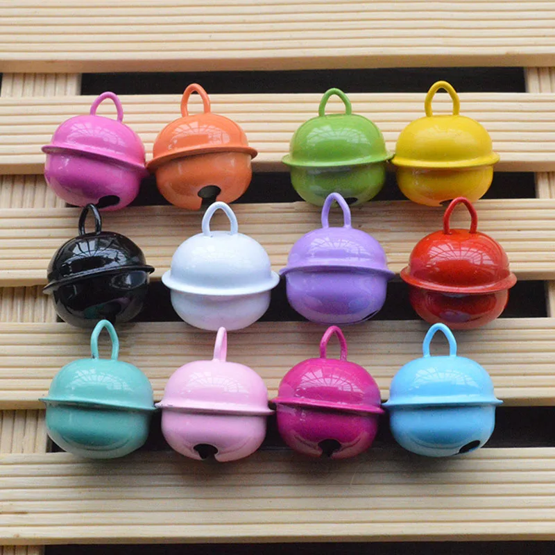 C-20PCS 22MM Christmas Bell Colorful Iron Metal Jingle Decorations Pet Pendants Key DIY Crafts Handmade Accessories | Дом и сад