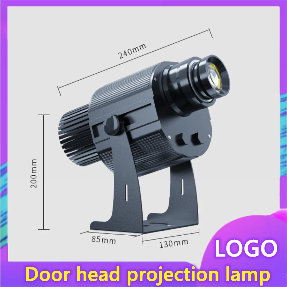 

Multi-Color Gradient Rotation Spotlight Logo Text Pattern Custom Light Cast Lamp Ground Advertising Projection Lamp