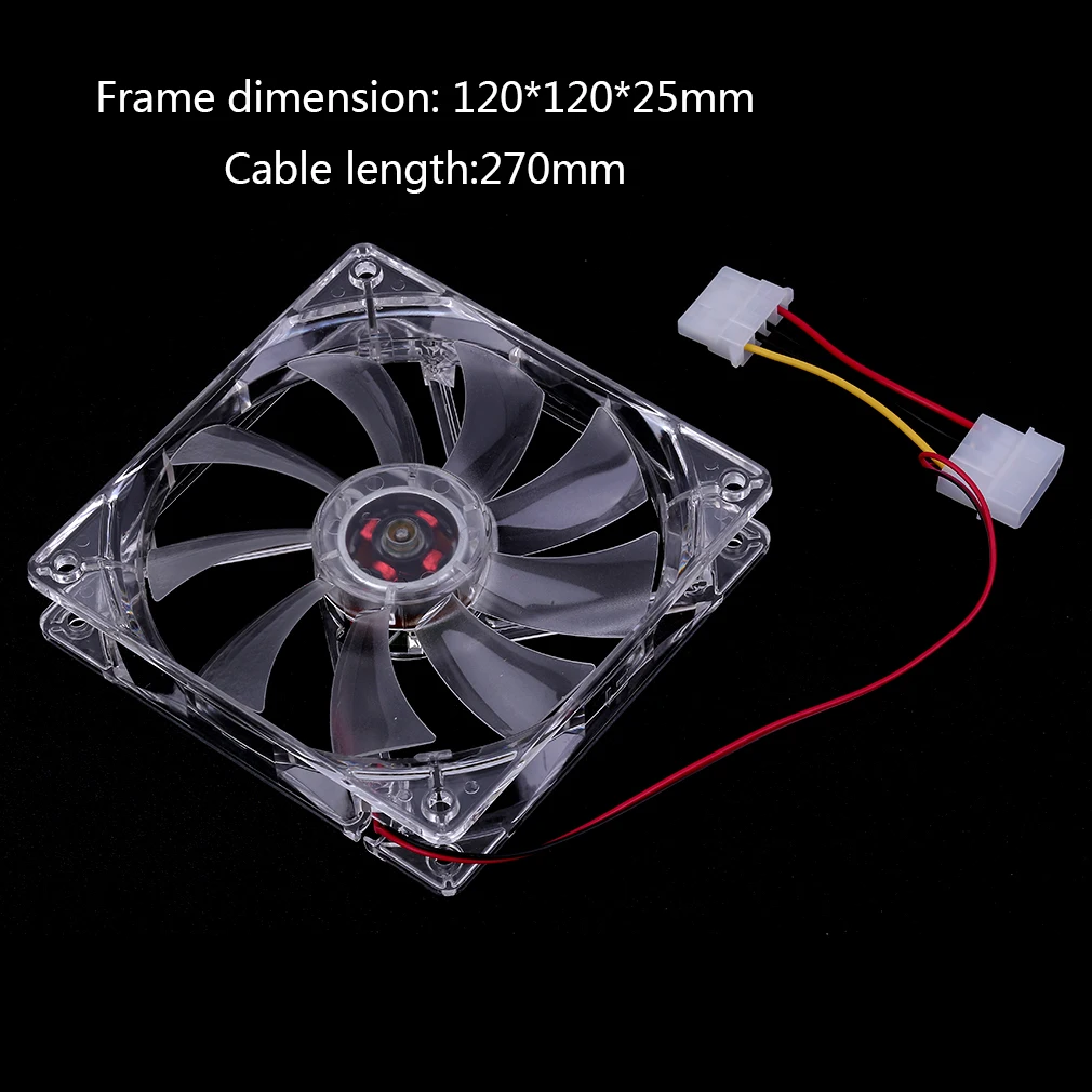 

Computer Fan Sleeve Bearing Technology Fans 4 LED Blue for Computer PC Case Cooling 120MM Transparent Drop Shipping