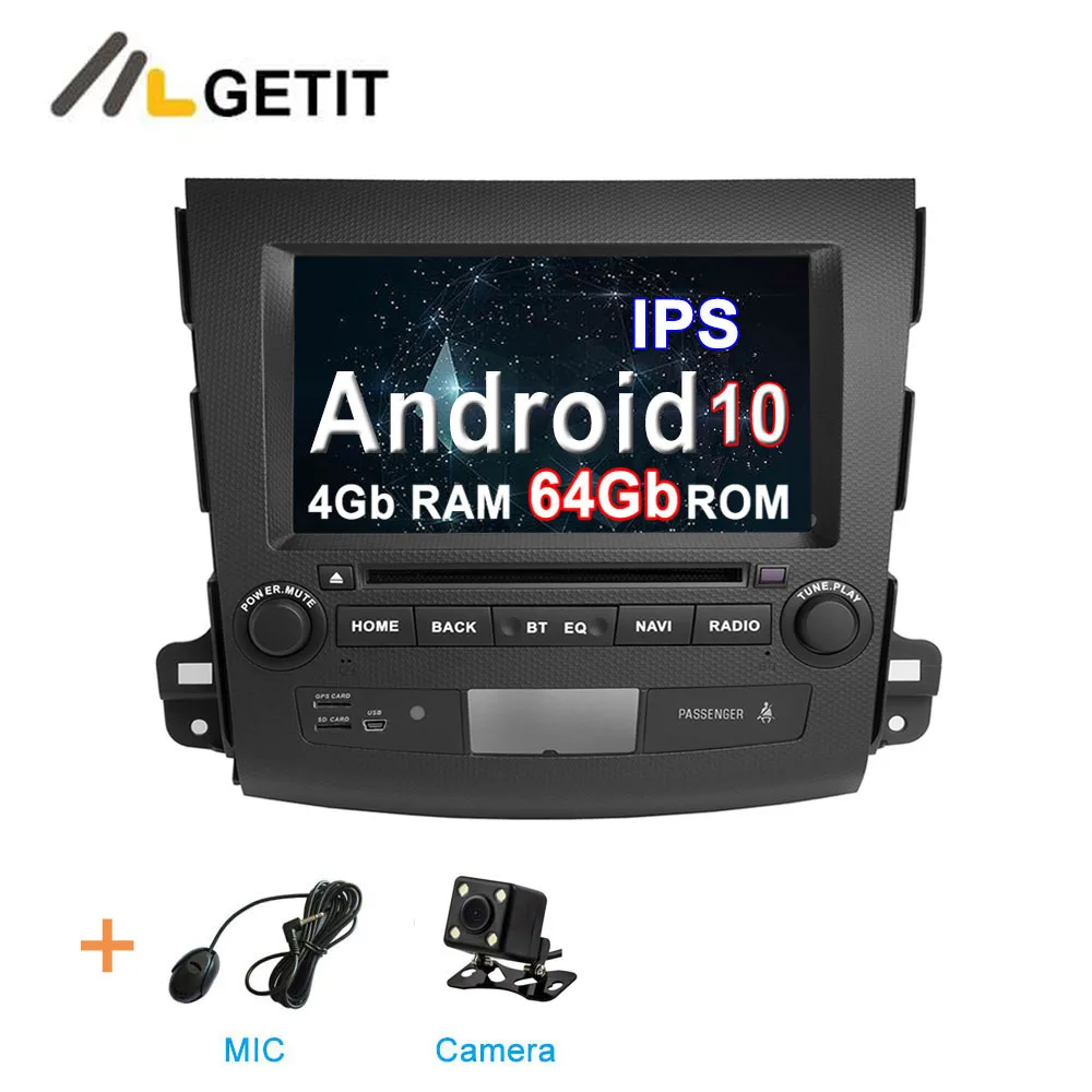 64G ips DSP Android 10 Автомобильный DVD стерео плеер gps для Mitsubishi Outlander 2007-2012 с wifi BT - Цвет: 4G CAMERA