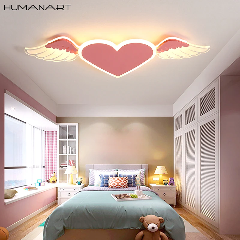 Современный светодиодный потолочный светильник любовь в форме ангела для
