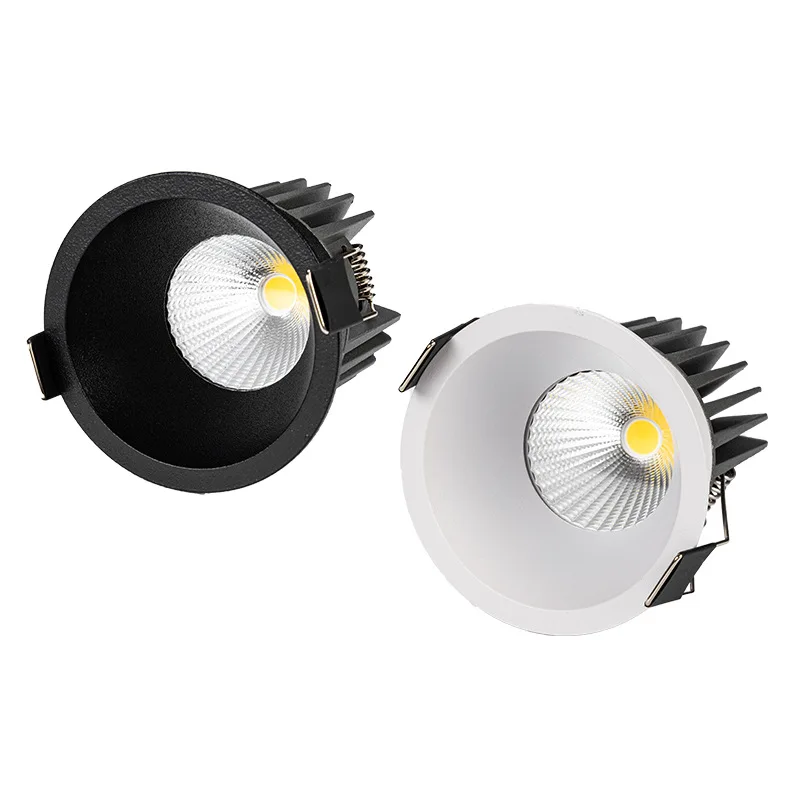 

Anti Glare Recessed Dimmable COB LED Downlights 5W 7W 12W 15W LED Ceiling Spot Lights AC110V 220V Background Lighting