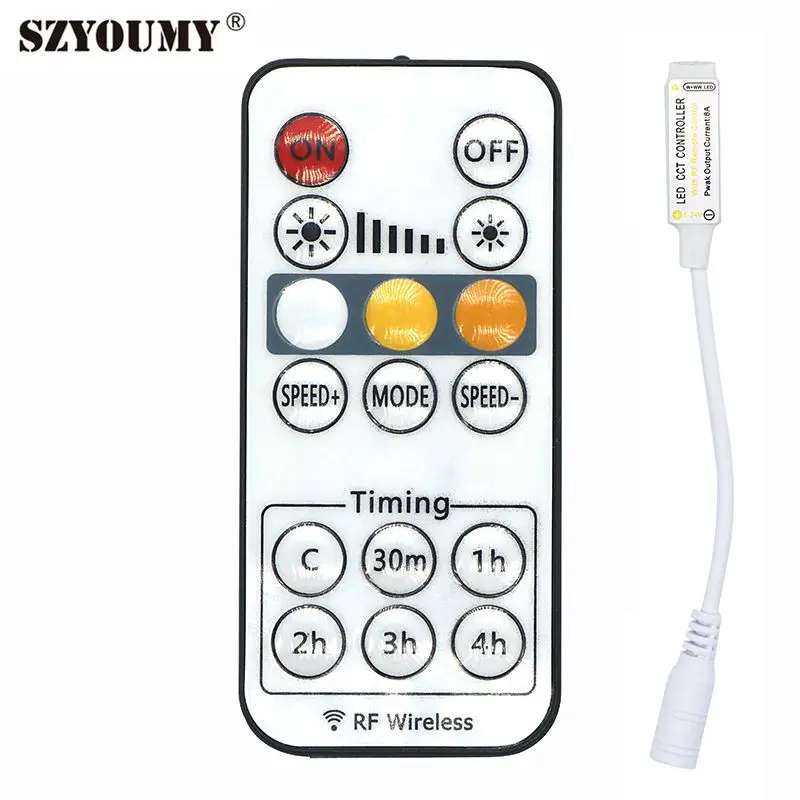 SZYOUMY Led controller mini 16Key RF Wireless Timing Adjust controller DC5-24V for  led strip llight