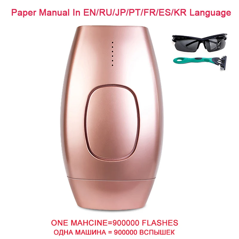 

900000 Flashe Painless Hair Remover Permanent IPL Epilator Hair Removal depiladora Laser photoepilator Multilingual manual