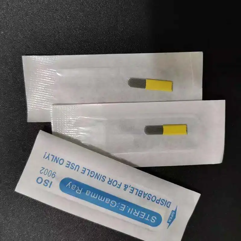 Иглы для микроблейдинга Lamina Tebori 9/15/17/200 игл U-образное лезвие перманентного