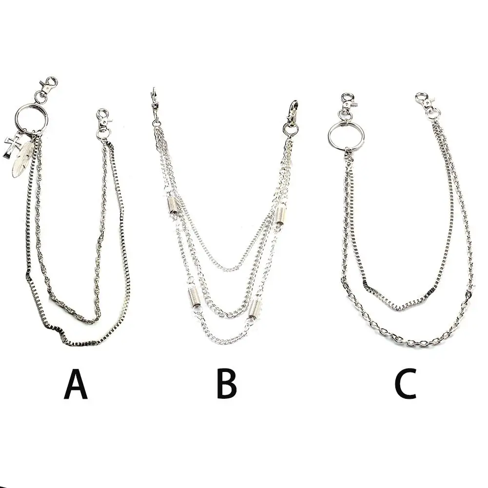 Хип-хоп металлическая цепочка на джинсы модная мужская мода панк хип-хоп ремень