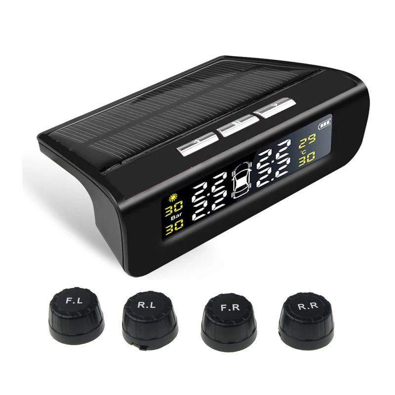 Система контроля давления в шинах TPMS цифровой монитор с оповещением о высокой