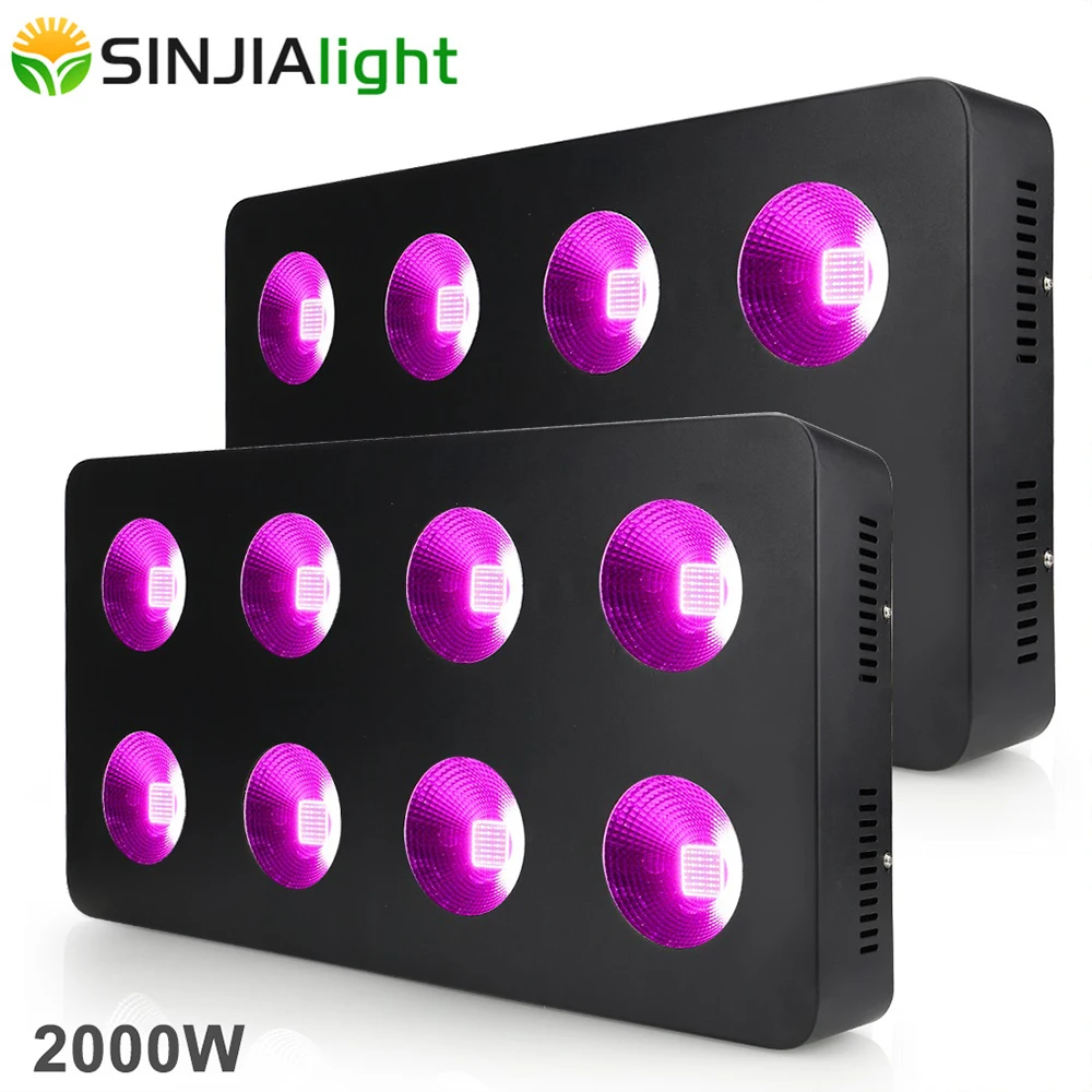 

2pcs/lot 2000W COB LED Grow Lights Full Spectrum Bloom Growth Lamp 3 Light Mode for Indoor Plants Flowering Greenhouse Grow Tent