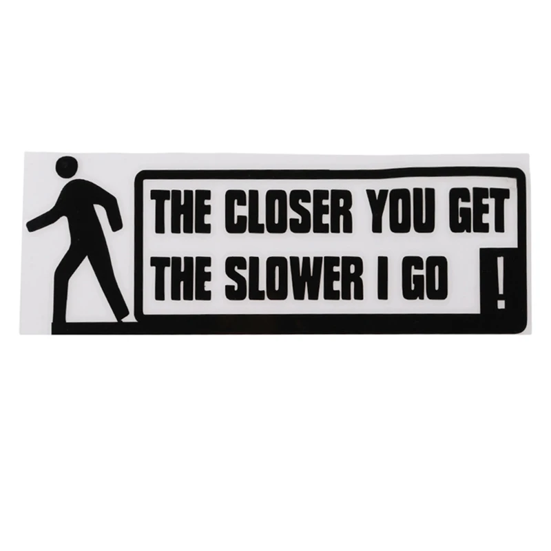 Высокое качество креативные автомобильные Стикеры с буквами чем ближе вы