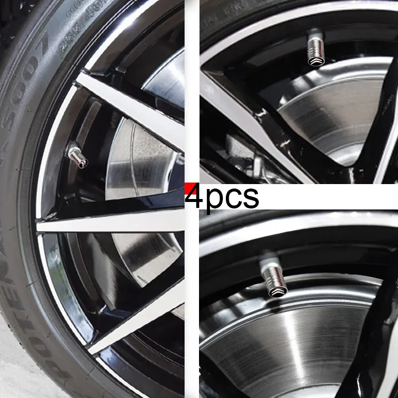 Металлическая креативная красная крышка клапана автомобиля 4 шт. аксессуары для