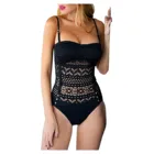 Женский слитный купальник-бикини, кружевная сетчатая пикантная одежда для плавания, летние комплекты бикини 67 #